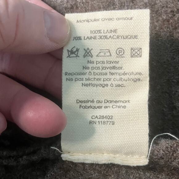 Anthro Gro Abrahamsson Arslan Asymmetric Wool Sweater Jacket-M - Picture 9 of 14